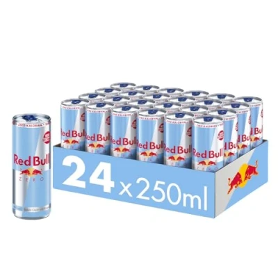 Abbildung von Red Bull Energy Drink Zero 24er Palette Dosen Getränke ohne Zucker und Kalorien EINWEG (24 x 250 ml)
