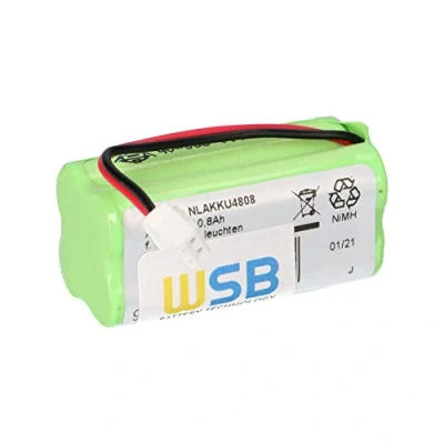 Abbildung von 4,8V 800mAh AAA NI MH F2x2 Notleuchten Akkupack Kabel und Stecker Modellbau Notlicht Sicherheitsbeleuchtung