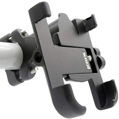 Abbildung von scozzi Handyhalterung Fahrrad Motorrad Quad Alu Metall Handy Halterung Halter Universal z.B. kompatibel mit Samsung S24 S23 S22 S21 A55 A54 für iPhone 15 14 13 12 11 XR FE Plus Ultra Mini Lite Pro