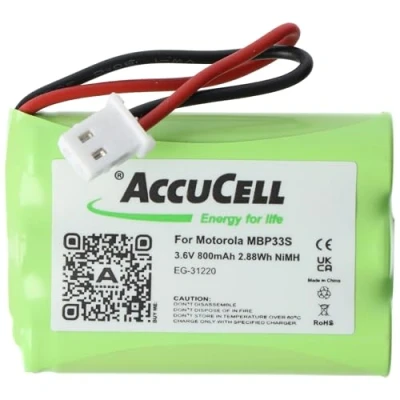 Abbildung von Akku passend für Motorola MBP33S, NiMH, 3,6V, 800mAh, 2,9Wh