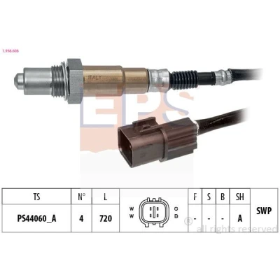 Abbildung von EPS 1.998.608 Lambdasonde beheizt, Planarsonde, Gewinde vorgefettet MITSUBISHI: Outlander I SUV, Grandis, 2 SUV