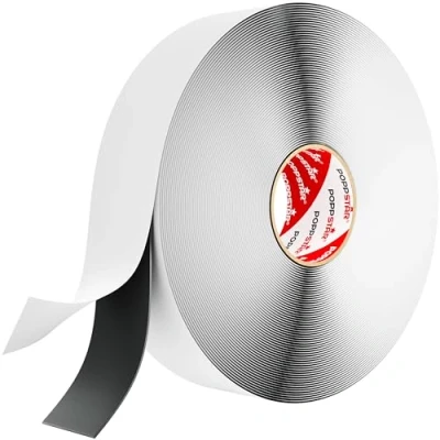 Abbildung von Poppstar doppelseitiges Butyl Klebeband (25m x 50mm 1,6mm) Dichtband selbstklebend schwarz