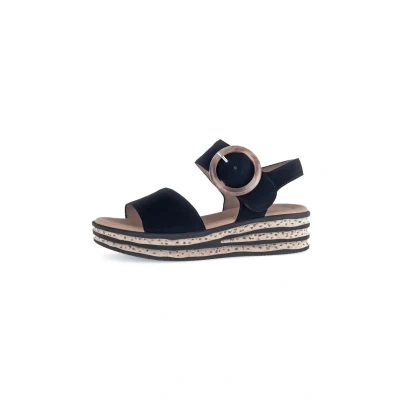 Abbildung von Gabor Damen Sandaletten, Frauen Sandalen,Best Fitting,Strandschuhe,Sommersandalen,bequem,flach,Sommerschuhe,schwarz (So.schw.),42 EU / 8 UK