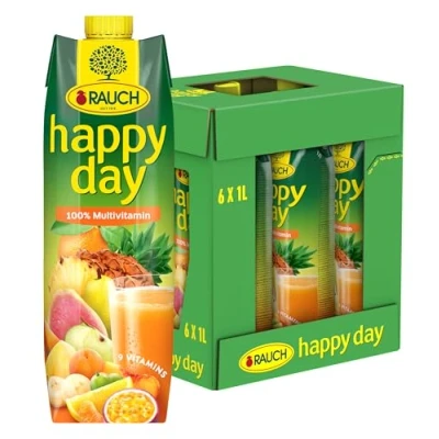 Abbildung von Rauch Happy Day Multivitamin mit 9 wertvollen Vitaminen eine Genussreise um die Welt 6x 1l Tetra Prisma
