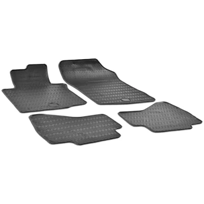 Abbildung von WALSER 50328 Fußmattensatz Gummi vorne und hinten 4 schwarz Maßgefertigt TOYOTA: Aygo, CITROËN: C1 I, PEUGEOT: 107 Schrägheck, 108 Schrägheck
