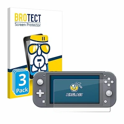 Abbildung von BROTECT Schutzglas für Nintendo Switch Lite (3 Stück) Schutzfolie Panzer Folie Glas [Extrem Kratzfest 9H, Anti Fingerprint, Ultra Transparent]