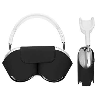 Abbildung von kwmobile Hülle kompatibel mit Apple Airpods Max Case weiche Kopfhörer Tasche Etui aus Polyester Cover in Schwarz