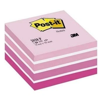 Abbildung von Post it Notes Würfel Pastellrosa, 76 mm x mm, 450 Blatt, 1 Stück