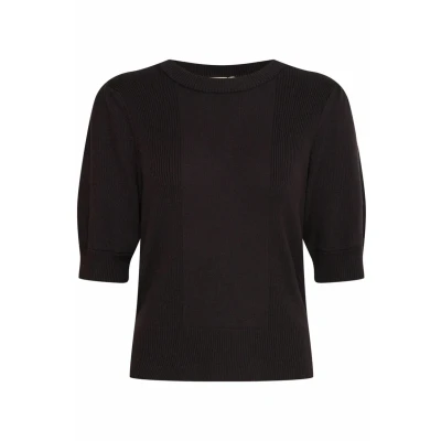Abbildung von ICHI Ihboston Tshirt basic, Damen, Größe: Medium, Black