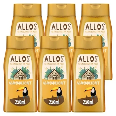 Abbildung von Bio Allos Agavendicksaft im Spender, 6er Pack (6 x 250 ml)