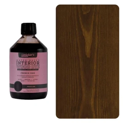 Abbildung von Littlefair&#039;s Holzlasur 500ml Innen Holz Lasur Für Natürliche Holzmaserung Wasserbasierte Wood Stain Schnell Trocknend &amp; Umweltfreundlich Farbe: Französische Eiche