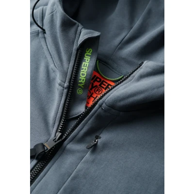 Abbildung von Superdry TECH LOGO Hoodie Sweatjacke, Herren, Größe: 3XL, Stormy weather blue