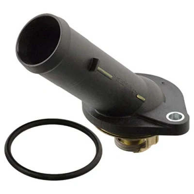 Abbildung von FEBI BILSTEIN 104760 Kühlwasserthermostat 92 mit Dichtung Gehäuse VOLKSWAGEN: GOLF 6, Passat B6 Variant, Polo V Schrägheck, AUDI: A3 Schrägheck