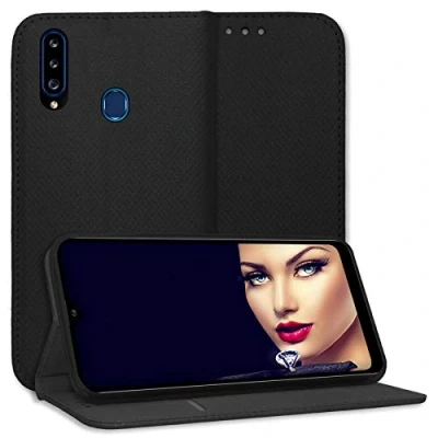 Abbildung von mtb more energy® Schutz Tasche Bookstyle für Samsung Galaxy A20s (SM A207, 6.5&#039;&#039;) schwarz Kunstleder Klapp Cover Hülle Wallet Case
