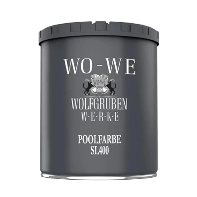 Abbildung von WO WE Schwimmbadfarbe Poolfarbe Schwimmbeckenfarbe Lichtblau ähnl. RAL 5012 750ml