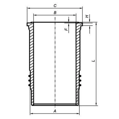 Abbildung von MAHLE ORIGINAL 439 WN 05 00 Zylinderlaufbuchse