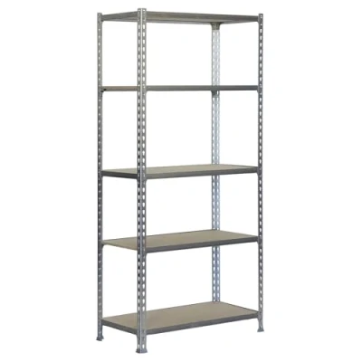 Abbildung von SimonRack Schwerlastregal, Lagerregal, 200x100x40 cm, Metallregal, Kellerregal, Biegestelle 150 kg, 5 Holzfachböden, Verzinkt/Holz Maderclick