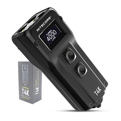 Abbildung von Nitecore T4K 4000 Lumen Turbo Taschenlampe Aufladbar mit OLED Display Manventure Edition