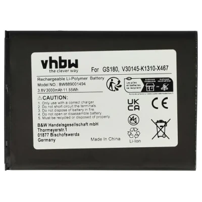 Abbildung von vhbw Akku kompatibel mit Gigaset GS180 Handy Smartphone Telefon (3000 mAh, 3,8 V, Li Polymer)