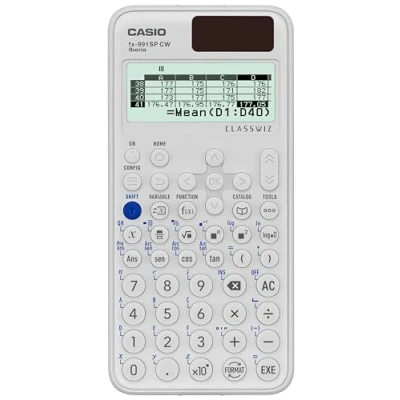 Abbildung von Casio FX 570SP CW wissenschaftlicher Taschenrechner, empfohlen für den Lebenslauf Spanisch und Portugiesisch, 5 Sprachen, über 560 Funktionen, Weiß