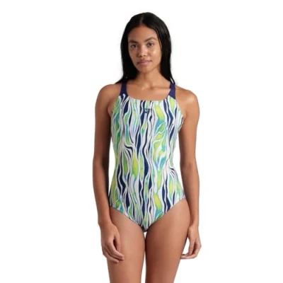 Abbildung von Arena Damen Women&#039;s Zebra Stripes Pro Back One Piece Swimsuit, Multi navy, 38 EU