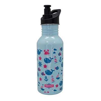 Abbildung von NERTHUS Unisex Erwachsene FIH 806 Kinder Trinkflasche, Blau, 500 ml