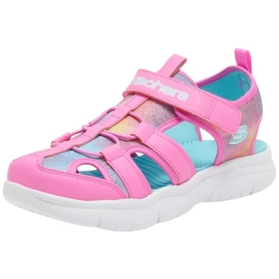 Abbildung von Skechers FLEX Splash Trekkingsandale für Kinder, Größe: 31, Hot pink/multicolored Schuhe