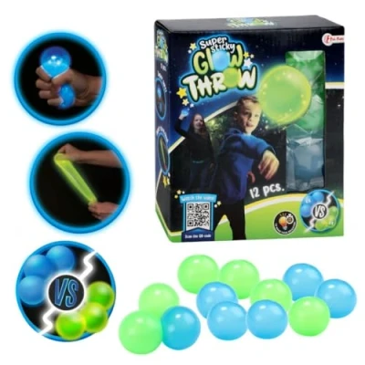 Abbildung von Toi Toys Spielball Leuchtende Glow in the Dark Wurfbälle im 12er Set