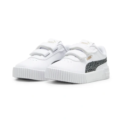 Abbildung von Puma Carina 2 0 Update Lauflernschuh für Kinder, Größe: 21, White mineral gray gold Schuhe