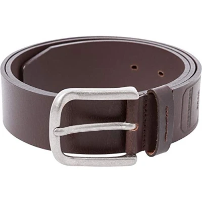 Abbildung von BRAX Herren Style Masterpiece Büffelleder Uni SchlieÃŸe American Silver G rtel, Dark Brown, 90 674 Herstellergr e EU