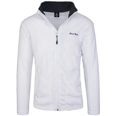 Abbildung von Rock Creek Herren Fleecejacke Sweatjacke Herrenjacke Übergangsjacke H 139 [White 5XL]