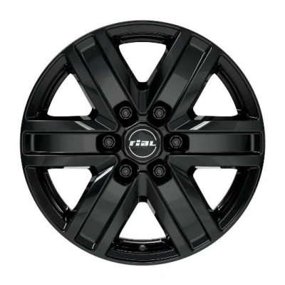 Abbildung von RIAL 6 loch 17Zoll 130mm Alufelge Transporter schwarz TP70757M92 Felge