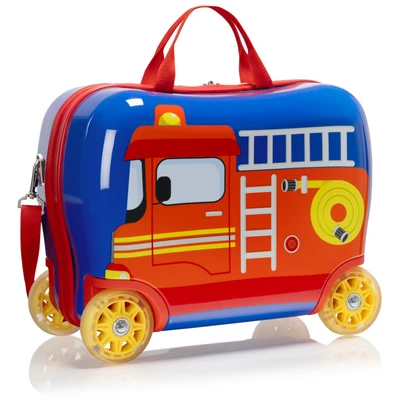 Abbildung von Heys Kinderkoffer &quot;Kinderkoffer Kids Ride On Luggage&quot;, 4 Rollen, Kindertrolley, Kinder Reisegepäck, Feuerwehrauto, Handgepäck