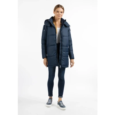Abbildung von DREIMASTER Maritim Damen Parka mit Wattierung XXL / Dunkelmarineweiß 100% Polyester