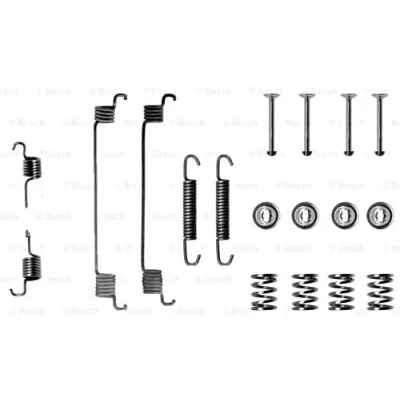 Abbildung von BOSCH 1 987 475 162 Zubehörsatz, Bremsbacken mit Feder RENAULT: CLIO 2, 2 Kasten, LOGAN 1, PEUGEOT: 206 Schrägheck, 206+ Schrägheck