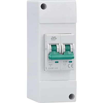 Abbildung von as Schwabe LS Sicherungsautomat C10A 2 polig, 230V/10A 131 x 50 80 mm für Caravan, Wohnwagen und Wohnmobil Sicherungs Kasten zur Selbstmontage IP44, 61564