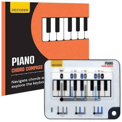 Abbildung von Decoder Piano Akkord Kompass, Lernwerkzeug zum Erkunden von Akkorden und Keyboard