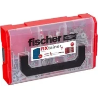 Abbildung von fischer FixTainer DuoLine, Dübel &amp; Schrauben Box mit 181 Schrauben, DuoTec 10, DuoBlade DuoPower Dübeln (60 Stk. 6 x 30, 30 8 40), praktisches Set zur Befestigung