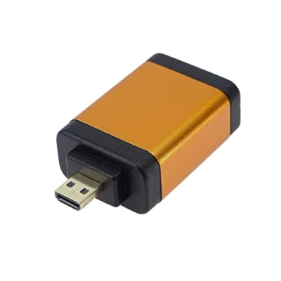 Abbildung von PremiumCord Adapter HDMI Typ A auf Micro D, Buchse Stecker, 4K @ 60Hz, Full HD 1080p, Farbe: orange