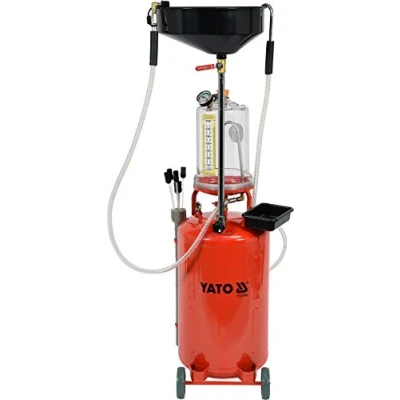 Abbildung von Yato Profi Druckluft Altölauffanggerät 90 Liter, 6 Saugsonden, Ölauffangwagen pneumatisch Ölwagen Ablass Gerät Altöl Auffanggerät