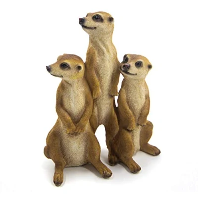 Abbildung von Bambelaa! Gartenfigur Erdmännchen Familie Gartendeko Figuren für Garten Gartenfiguren Groß