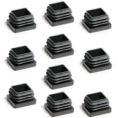 Abbildung von Enkotrade 21 Stück Lamellenstopfen für Vierkantrohre, 30x30 mm, Rohrabdeckung aus hochwertigem Polyethylen Kunststoff, Stopfen, Endstopfen, Kappen, Gleiter Rohrstopfen Quadratisch