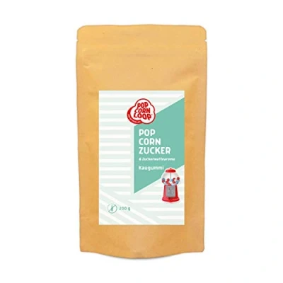Abbildung von Popcornzucker Kaugummi 200g Zucker Aroma perfekt geeignet für Zuckerwatte und Popcorn zum zubereiten Zuhause Süßes Premium Zuckeraroma