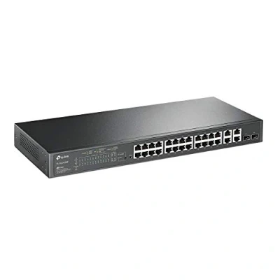 Abbildung von TP Link T1500 28PCT verwaltet L2 Fast Ethernet (10/100) Schwarz 1U Unterstützung Power Over (Poe)