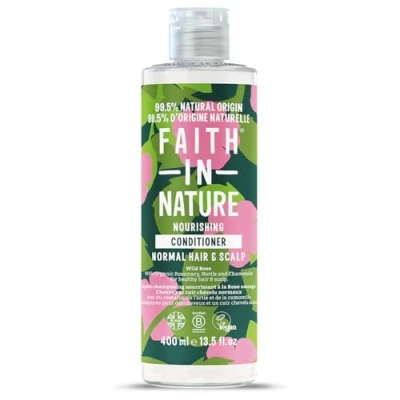 Abbildung von Faith In Nature Natürliche Wildrosen Spülung, Ausgleichend, Vegan und Frei von Tierversuchen, Ohne SLS Oder Parabene, Für alle Haartypen, 400ml