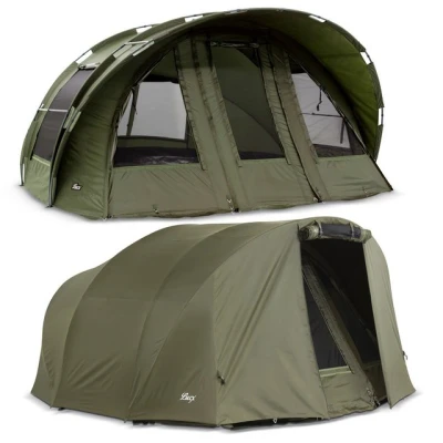 Abbildung von Lucx® Leopard XXL Bivvy Angelzelt + Winterskin 2, 3 oder 4 Personen Karpfenzelt 3, Mann Anglerzelt Carp Dome Fishing Tent 10.000mm