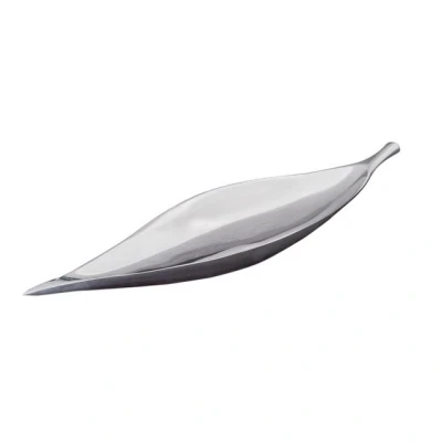 Abbildung von riess ambiente Dekoschale SILVER LEAF 41cm silber (1 St), Wohnzimmer · Obst Schlüssel Handarbeit Metall Modern