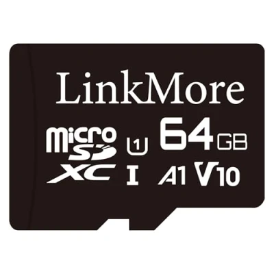 Abbildung von LinkMore 64 GB XV11 Speicherkarte Micro SD, A1, UHS I, U1, V10, SDHC Karte Für Switch, Smartphones, Actionkameras, TF mit sd Karten Adapter, Lesen bis zu 95 MB/s