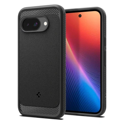 Abbildung von Spigen Rugged Armor MagFit Hülle für Google Pixel 9a, Kompatibel mit MagSafe Matte Black