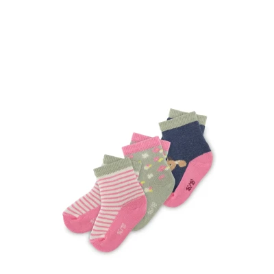 Abbildung von sigikid 3ER PACK Funny DOG Socken für Kinder, Größe: 22 24, Grün rosa blau